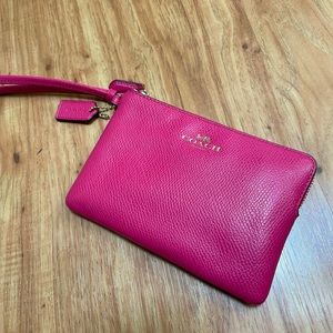 Genuine Coach Leather Wristlet